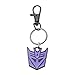 Hasbro Jewelry Unisex Adult Transformers Base Metal & Black IP Decepticon Logo Key Chain, Black/Purple, One Size