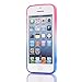 iPhone 5c Case,LUOLNH(R) iPhone 5c Cover Colorful Clear Shell Slim Case Translucent Impact Resistant Flexible TPU Soft Bumper Case Protective Shell for Apple iPhone 5c (Red/Blue)