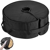 Japard Umbrella Base Weight Sand Bag Fillable 92 lbs, Outdoor Sandbag Adjustable for Patio Beach Parasol Cantilever Stand, Black (Round - 1 Pack)