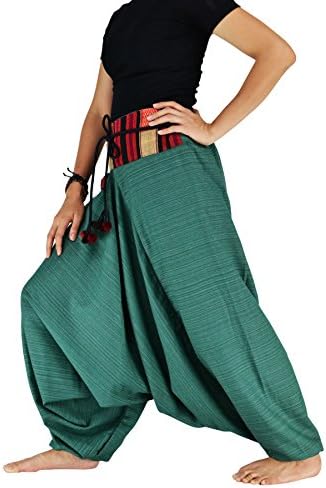 Harem Pants for Women and Men Traditional Loose Plus Size 100% Cotton Bohemian Style