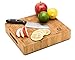 Small End Grain Bamboo Cutting Board | Professional, Antibacterial Butcher Block | Non-Slip Rubber Feet by Top Notch Kitchenware