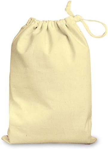 Cotton Drawstring Bags in a Selection of Sizes and Modern, Bright Colours (15 cm x 20 cm, Buttermilk)