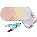 4 Pairs of Washable Bamboo Nursing Pads by IntiMom - Breastfeeding & Nursing - Reusable, Leak-Proof, & Absorbant in White, Beige, Cream, & Pink. Includes Mesh Laundry Washing Net & Pacifier Clip.