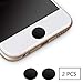Forany Home Button Sticker, Touch ID Sticker Compatible with iPhone 8 Plus 7 6S 6 5S iPad Air 2 iPad Pro Mini (Black, 2 Pieces)