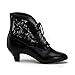 Dame-05 Ladies Size 7, Black Victorian Granny Boots Lace Accent