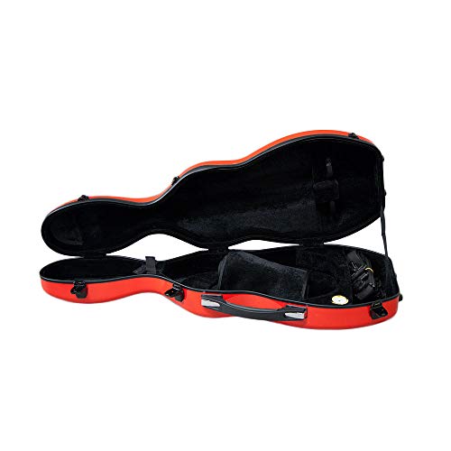 image for PAITITI Cello Shaped Full Size Durable Super Light Fiber Glass Violin 