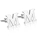 MOWOM Silver Tone 2PCS Rhodium Plated Cufflinks Initial Letter Capital Alphabet M Shirt Wedding