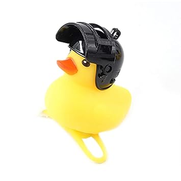 bicycle horn light small yellow duck with helmet