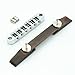 Estone Adjustable Chrome Metal Rosewood Bridge Roller Saddles For Les Paul Jazz Guitar