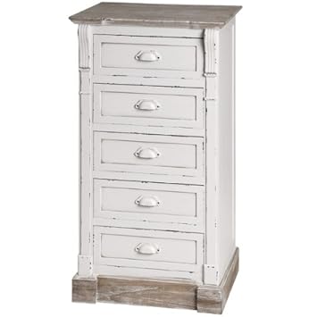 Style A Room Antique White Tall Boy Chest Drawers Shabby Chic