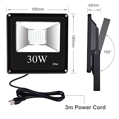 TOPLANET 30W UV Black Light Flood Light Bulb, UV Flood Light IP66 Waterproof Outdoor Stage Light for Blacklight Parties, Fluorescent Poster, Body Paint, DJ Disco Night Clubs, Glow in Dark Party-2 Pack