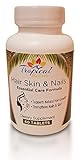 Essential Hair Growth Vitamins for Thinning, Brittle Hair, Nails, Great for Women and Men by Tropical Holistic, 60 Count