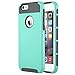 ULAK iPhone 6s Case, iPhone 6 Case, Colorful Series Slim Hybrid Dual Layer Scratch Resistant Hard Back Cover Shock Absorbent TPU Bumper Case for Apple iPhone 6/6s 4.7 inch (Mint Green/Gray)