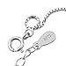 LovelyCharms 925 Sterling Silver Open Heart Love Chain Anklet Ankle Bracelets