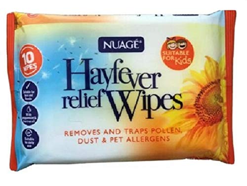 Nuage Hayfever Relief Wipes 10 Pack x 3 (30 Total) Travel Pack