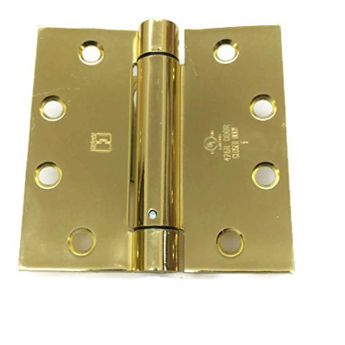 Hager Spring Hinge 1250 4.5 x 4.5 US3/632 (Polished Brass) Single