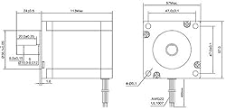 STEPPERONLINE High Torque Nema 23 CNC Stepper Motor
