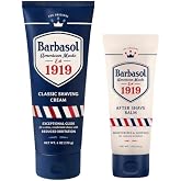 Barbasol 1919 Shave Bundle with Classic Shaving Cream and After Shave Balm | Made in the USA | Fortifying Ingredients, Clean Formula, Non-Aerosol (6 oz Shave Cream, 3 oz After Shave Balm)