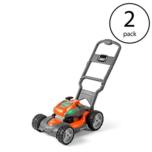 Husqvarna Battery-Powered Kids Toy Lawn Mower for Ages 3+, Orange (2 Pack)