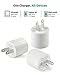 USB AC Universal Power Home Wall Travel Charger Adapter for iPhone SE / 6s / 6 / 6 Plus, iPad Air 2 / Pro, Samsung Galaxy S7 / S6, Note 5, LG G5 and More (5 Pack) (White)
