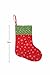 Vanteriam 12PC Mini Christmas Stockings with Snowflake, 9'' Party Decorations/Gift Bags, Red & Green