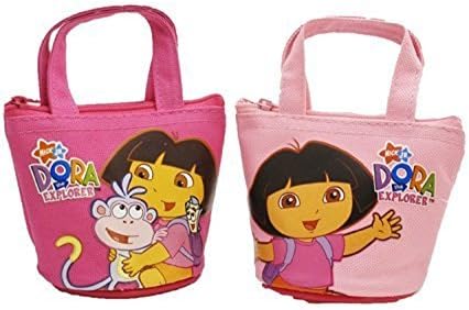 Nickedoleon Granny's (c) Dora The Explorer Pretend Play 2 Pieces of Coin Purses Bags-Dora Mini Coin Purse - 2 Bags