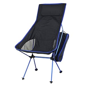 WAZA Ultra Campingstoel, opvouwbaar, klapstoel met draagtas, tuinstoel, visstoel, aluminium frame, belastbaar tot 120 kg…