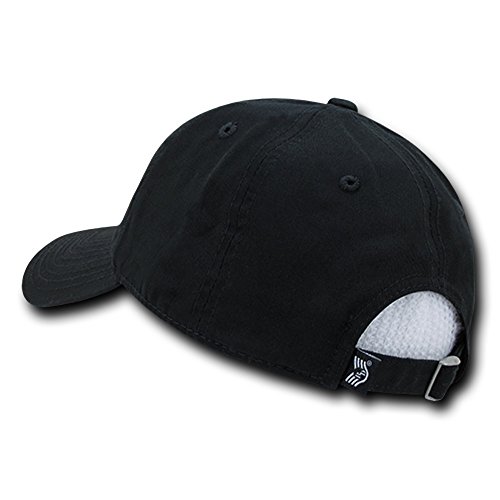American Flag Embroidered Washed Cotton Baseball Cap - Black TBL