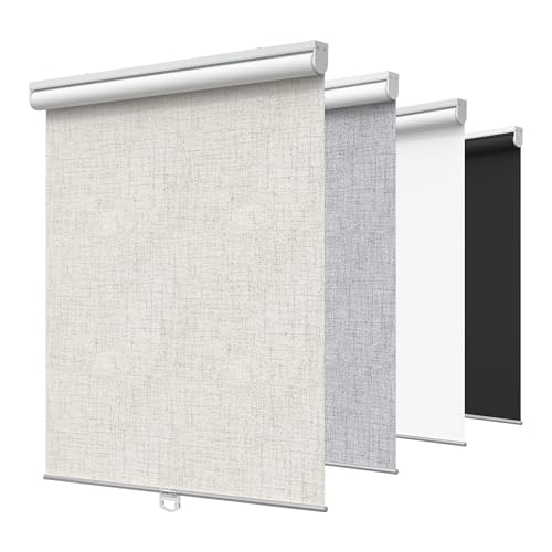 GENIMO Cordless Roller Shades Ivory White
