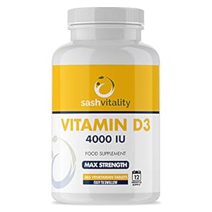 Vitamin D 4000 IU – 365 Vegetarian D3 Easy Swallow Micro Tablets (1 Year Supply) Highest Strength Cholecalciferol VIT D3…