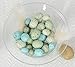 Ten Waterloo Small Artificial Bird Eggs, 36 Pieces, 75 to 1.25 Inches Long, Soft Blue and Green Speckled Eggs, Faux Easter Eggs, Bowl and Vase Filler