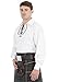 Kilt Society Mens White Scottish Jacobite Ghillie Shirt Large