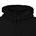 HEQU Men's Casual Funnel Neck Square Pattern Quilted Hoodie Pullover Sweatshirt Black L