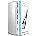 Maxboost Type-C Hub Adapter Pro w/ 4k HDMI, Pass-Through Charging Port, SD/Micro Card Reader and 3 USB 3.0 Ports For 2016/2017 MacBook Pro, MacBook, phone and notebook - Silver