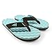 PR SOLES Running Recovery Flip Flops | Sandals for Men and Women | Black/Aqua US Womens 6.5-7.5 X-Small