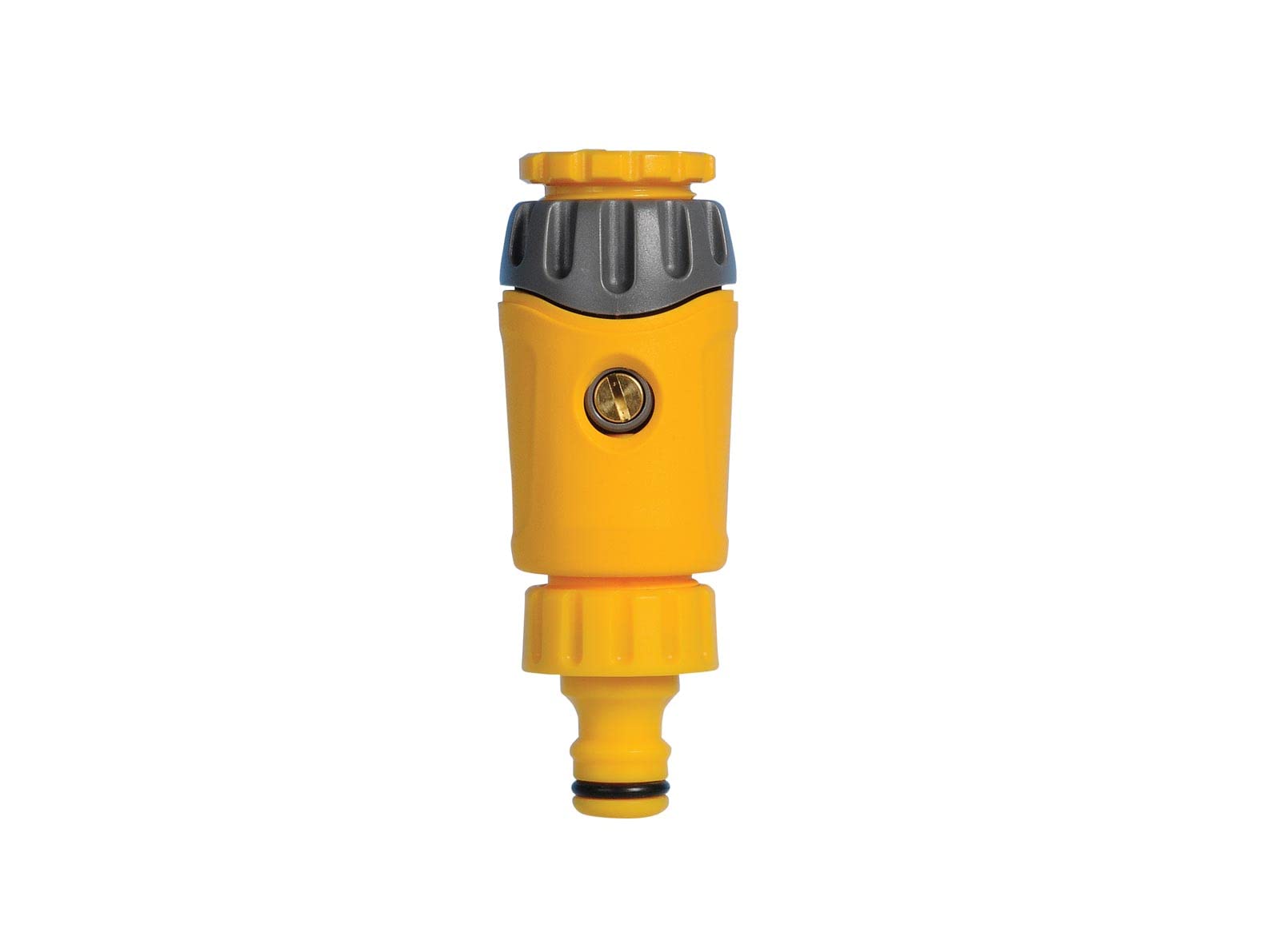 HOZELOCK - Non Return Tap Connector ø 21mm - 26,5mm (1/2"- 3/4") : Prevents a Backflow of Contaminated Water, for a Long Leak Free Life [2181P9000], Yellow
