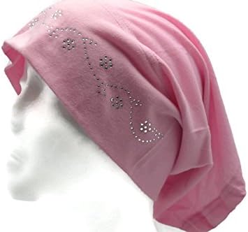 Jeweled Cotton Blend Inner Hijab Tube Cap (Baby Pink)