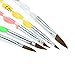 NYKKOLA 5pcs Acrylic Nail Art UV Gel Carving Pen Brush Liquid Powder DIY No. 4/6/8/10/12（Random color）
