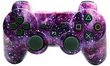 SongChao Wireless Bluetooth Double Vibration Remote PS3 Controller for Playstation 3. (Purple sky)