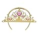 Princess Dress Up Crowns for Little Girls Gold Plastic Tiaras Crown Set Party Favors Pink Tiaras and Crowns for Costume Accessories (10 Pack)