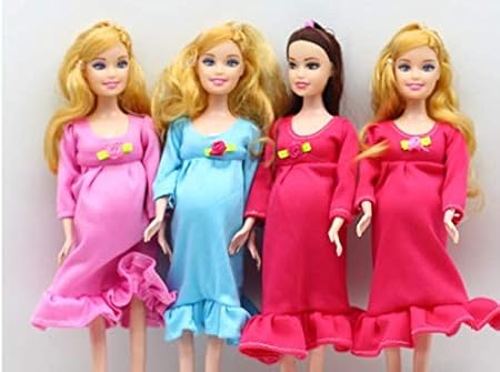 Amazon Nannanliu 妊婦のドール人形シリーズ お腹の中にビニールの赤ちゃん 女の子人形 レッド おもちゃ おもちゃ