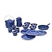 GSI Outdoors Pioneer Enamelware Camp Cooking and Table Set, 4 Place Settings
