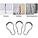 Yapicoco Shower Curtain Hooks Rings for Bathroom, 12PCS Bronze Stainless Steel Rust Resistant Shower Curtain Rings for Shower Curtains, Kitchen Utensils, etc. (Matte Black)