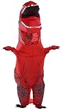 Perfect Jurassic park dinosaur giant t-rex dinosaur inflatable costumes for Adults Red CS