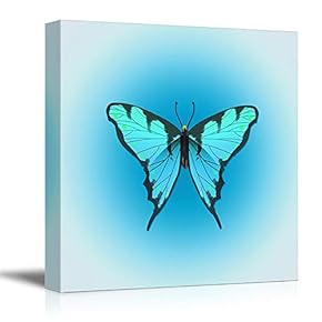 Canvas Wall Art Colorful Butterfly Pictures Home Wall Decorations for Bedroom Living Room Paintings Canvas Prints Framed - 12x12 inches