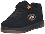 Heelys Dual Up X2 PU Sneaker (Little Kid/Big Kid), Black-T, 3 M US Little Kid