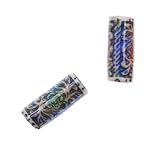Mirage Color Changing Mood Beads - Tubes With Secret Garden Pattern 16x6.5mm (2)