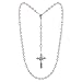 Crystal Dream Luxury Child Keepsake Silver Rosary with Pink Simulated Pearls (RNPPP)