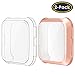 [3-Pack] Screen Protector Case Compatible with Fitbit Sense 2/Versa 4, QIBOX Ultra-Thin Soft TPU Case Full Coverage Protective Bumper, Sensitive Cover for Sense 2/Versa 4 Smartwatch Only