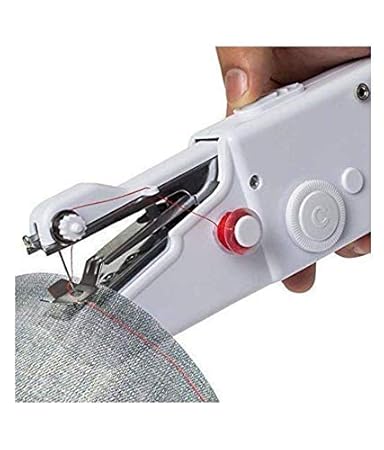 MS Mart Sewing Machine Electric Handheld Sewing Machine Mini Handy Stitch Portable Needlework Cordless Handmade DIY Tool